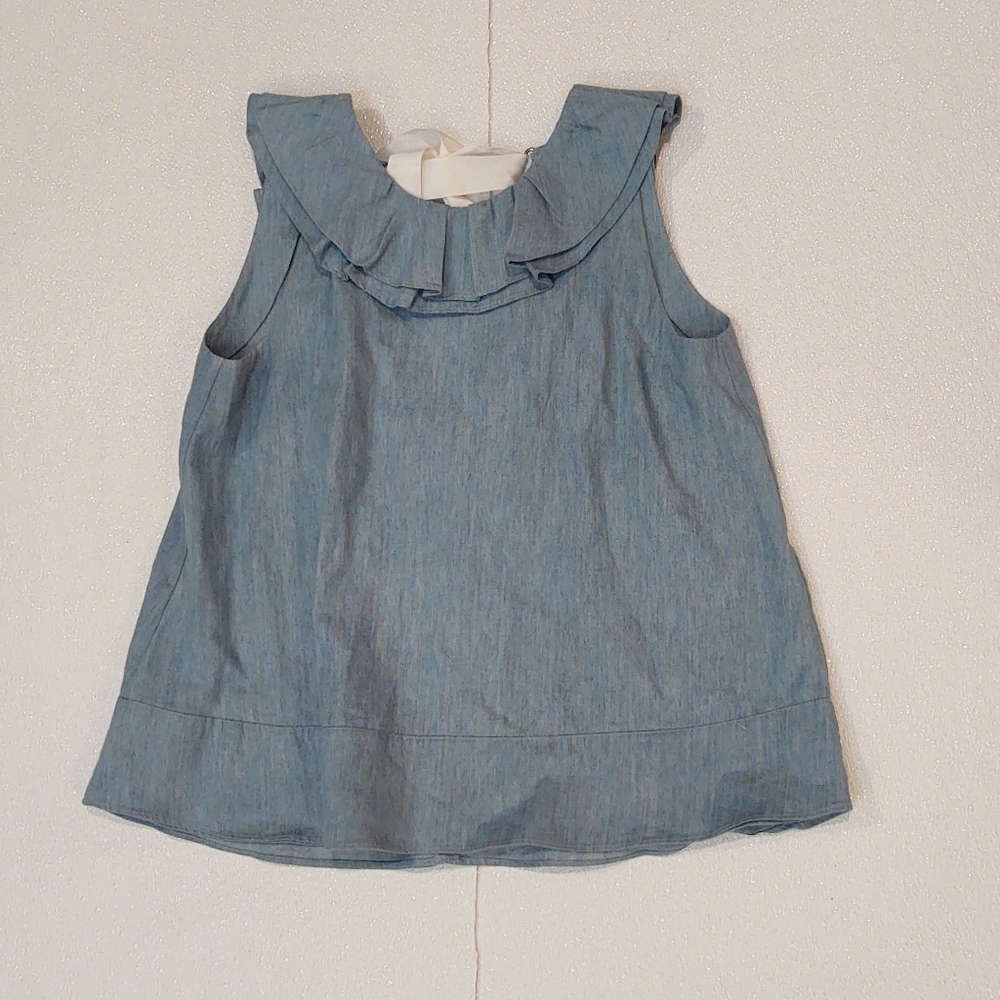 Sugarlips Ruffle Back Bow Tie Top